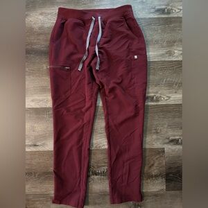 Women's Burgundy Drawstring Jogger Pants
